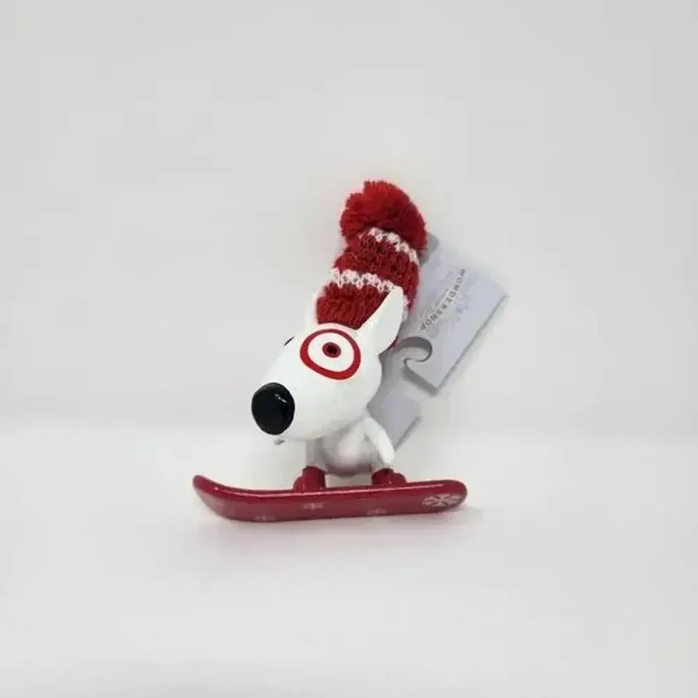 Target Bullseye Dog Snowboard Ornament 2023